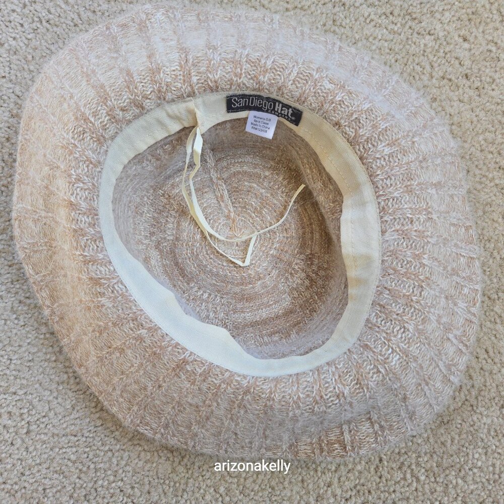 NWT San Diego Hat Co. Fuzzy Angora-blend Bucket Hat Cape Horn Camel - Picture 9 of 15